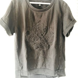 Mossimo Washed Black Color short sleeve sweatshirt